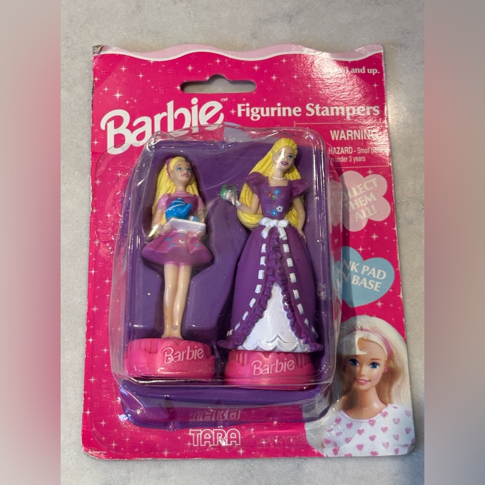 1996 pack of 2 barbie stampers
